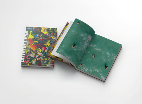 Different Leaf Season One hardcover with cover and open spread showing swimmers in green water