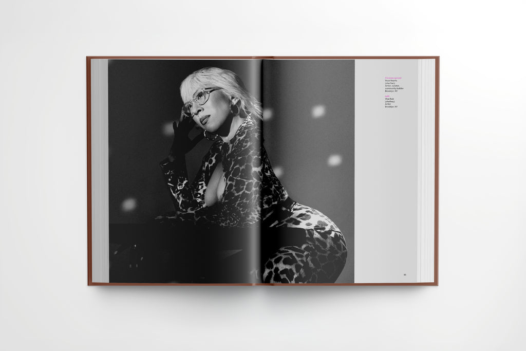 Different Leaf Season One spread with black and white portrait and editorial credits layout